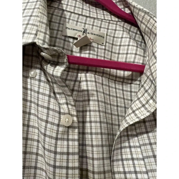 Fairway & Greene The Club Shirt  XL Green Striped Button Down Long Sleeve Cotton - Picture 3 of 12